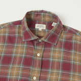 Hartford 'Paul' Check Flannel Shirt - Red/Camel