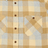 Hartford 2 Pocket Check Flannel Shirt - Yellow/Grey