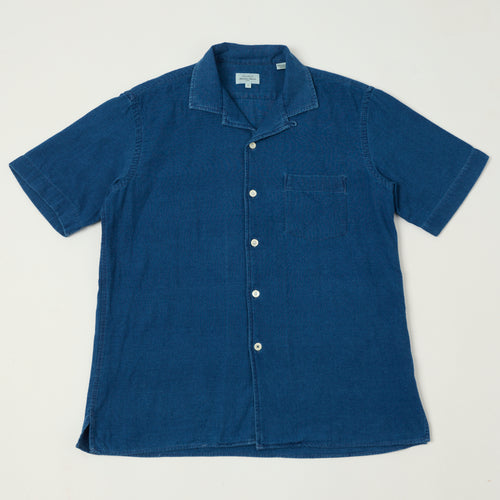 Hartford 'Palm' Camp Collar Shirt - Indigo