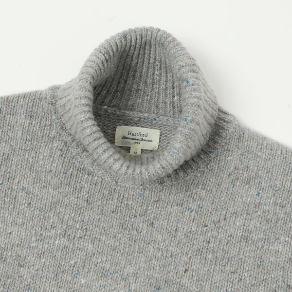 Hartford Donegal Roll Neck Jumper - Flannel