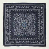 Hartford Paisley Wool Bandana Scarf - Navy