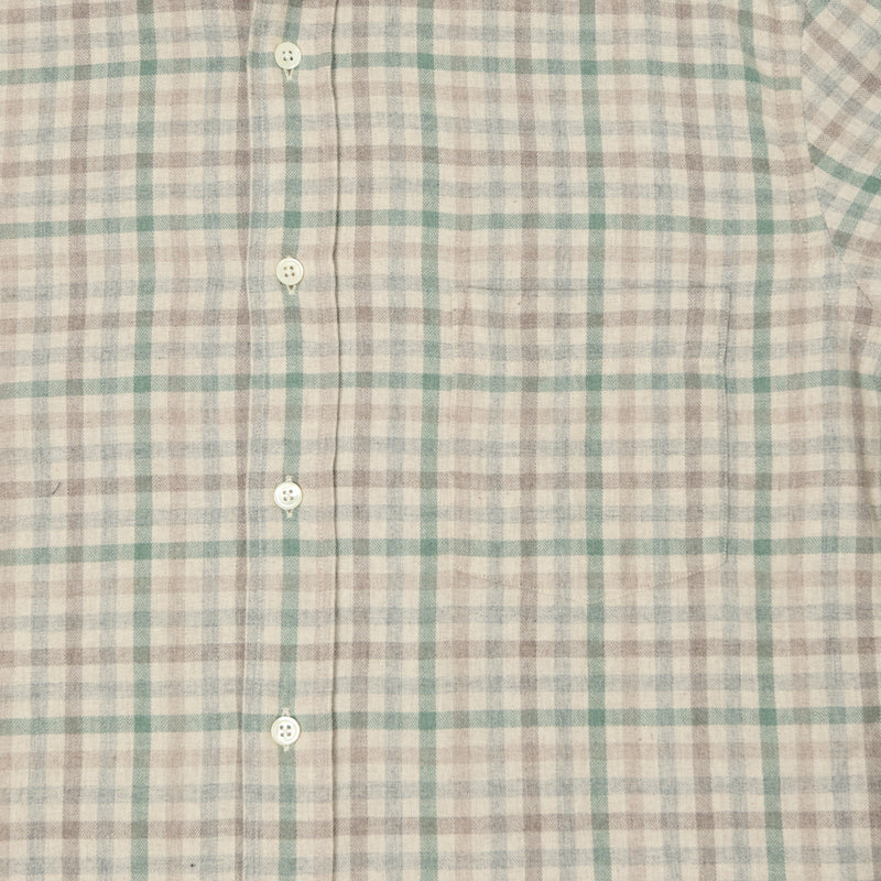 Hartford 'Paul' Check Flannel Shirt - Green/Multi