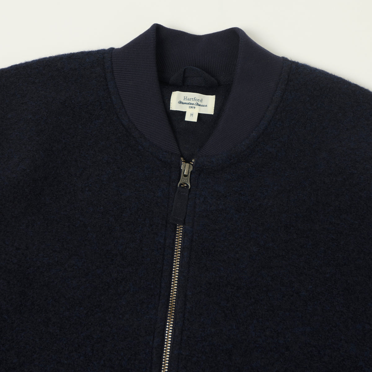 Hartford Knitted Bomber Jacket - Navy