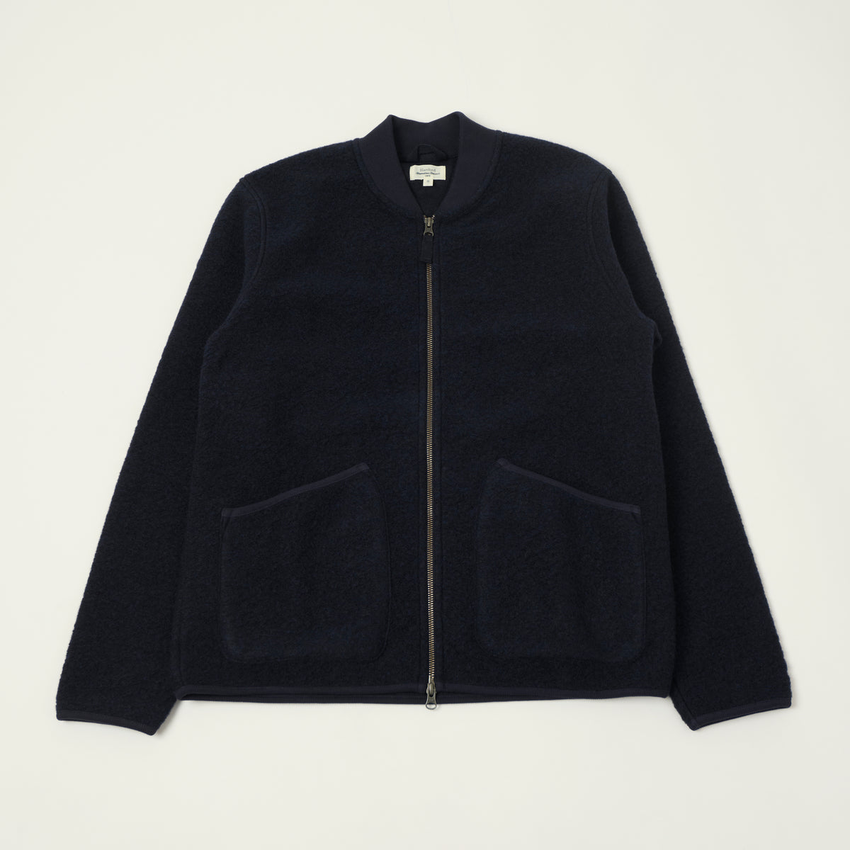 Hartford Knitted Bomber Jacket - Navy