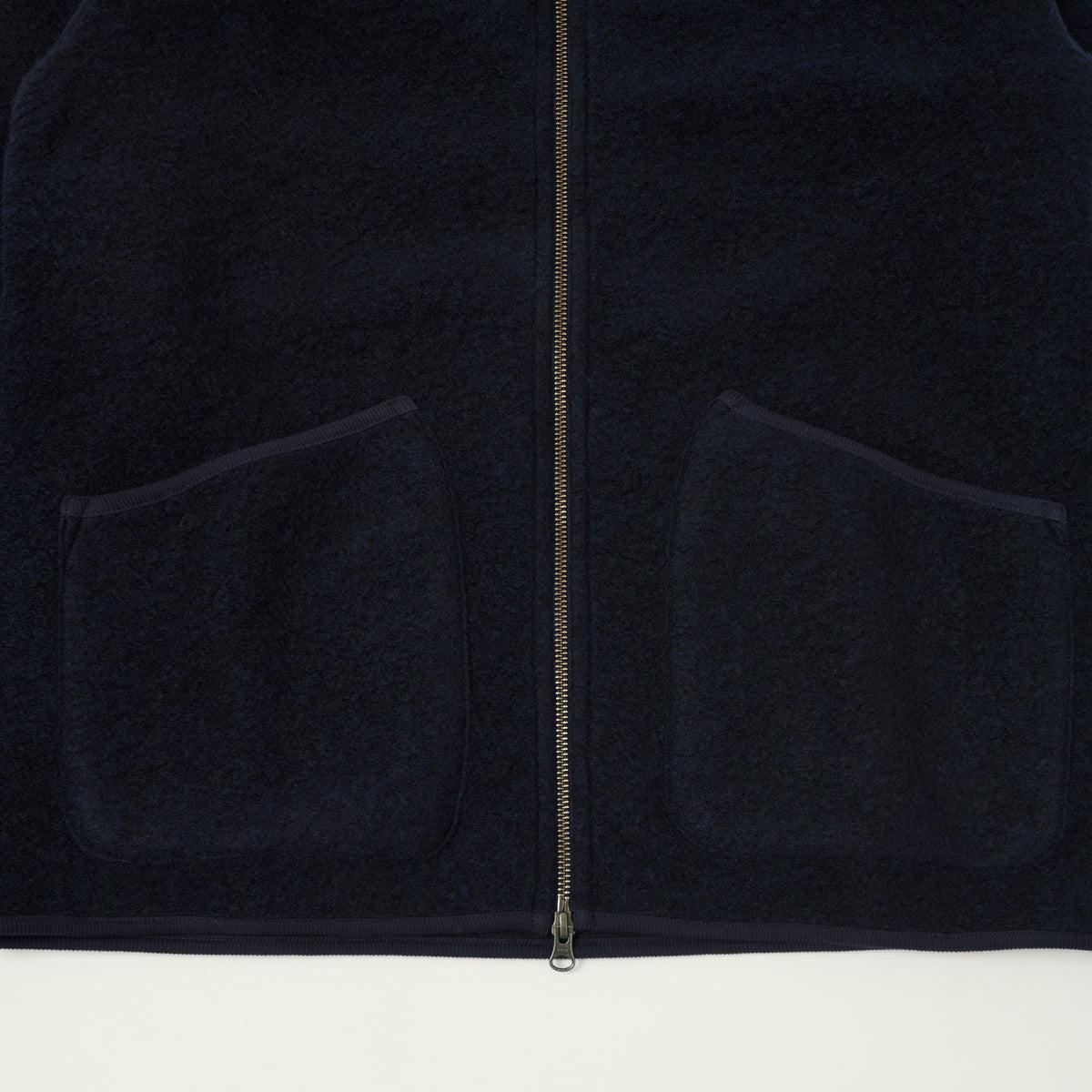 Hartford Knitted Bomber Jacket - Navy