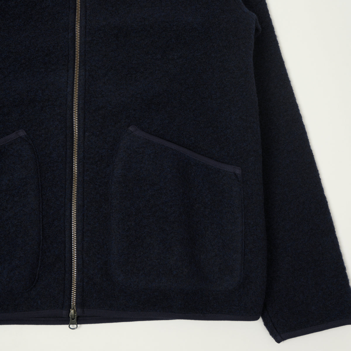Hartford Knitted Bomber Jacket - Navy