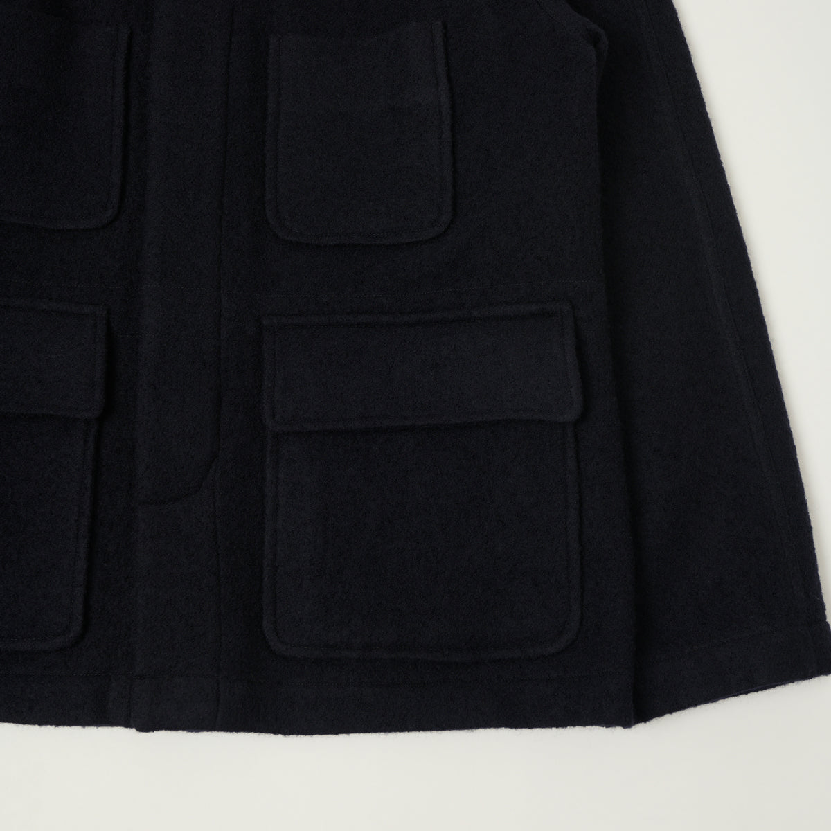 Hartford 'Parton' Boiled Wool Jacket - Navy