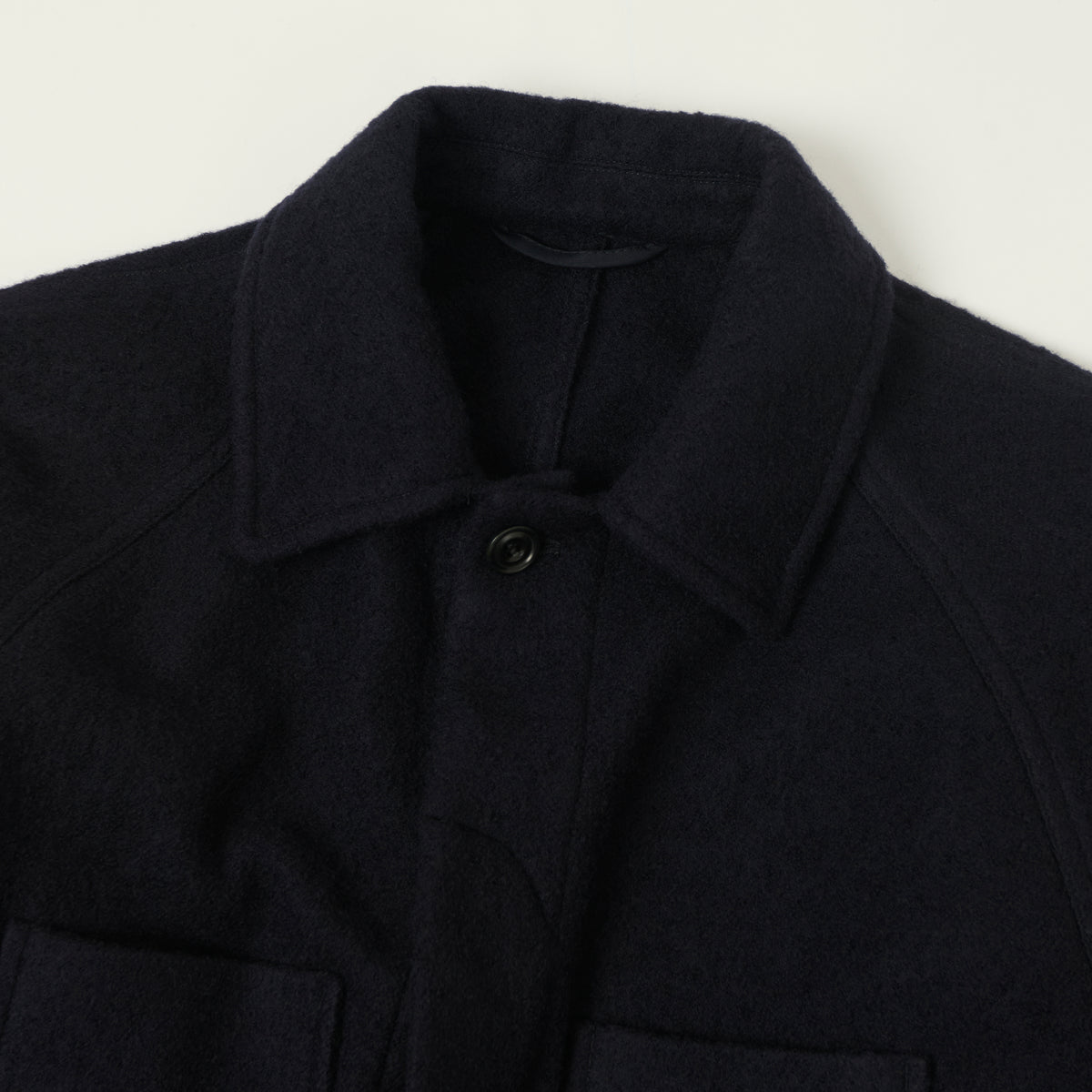 Hartford 'Parton' Boiled Wool Jacket - Navy