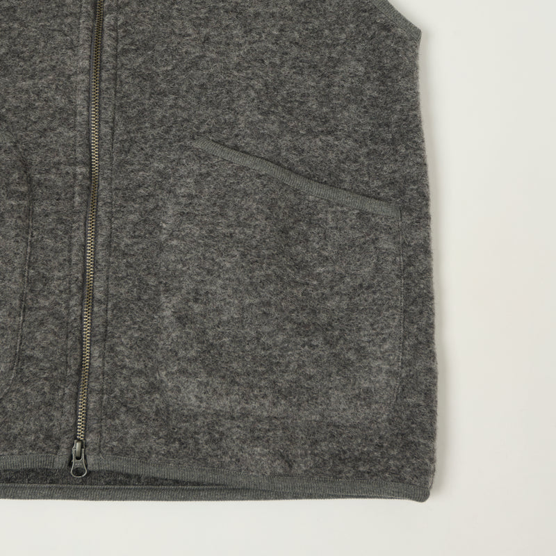 Hartford Knitted Wool Vest - Grey