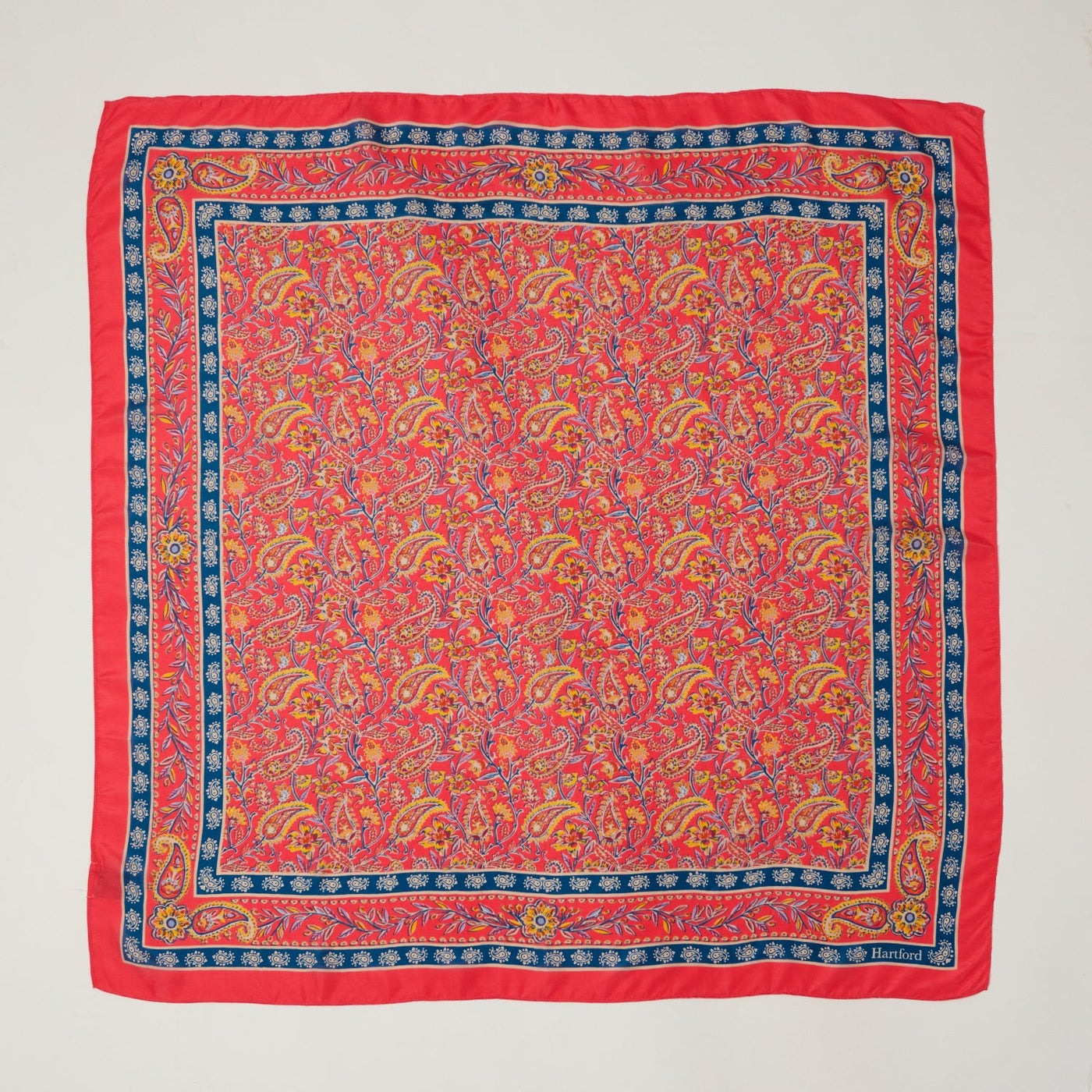 Hartford Bright Paisley Bandana - Red