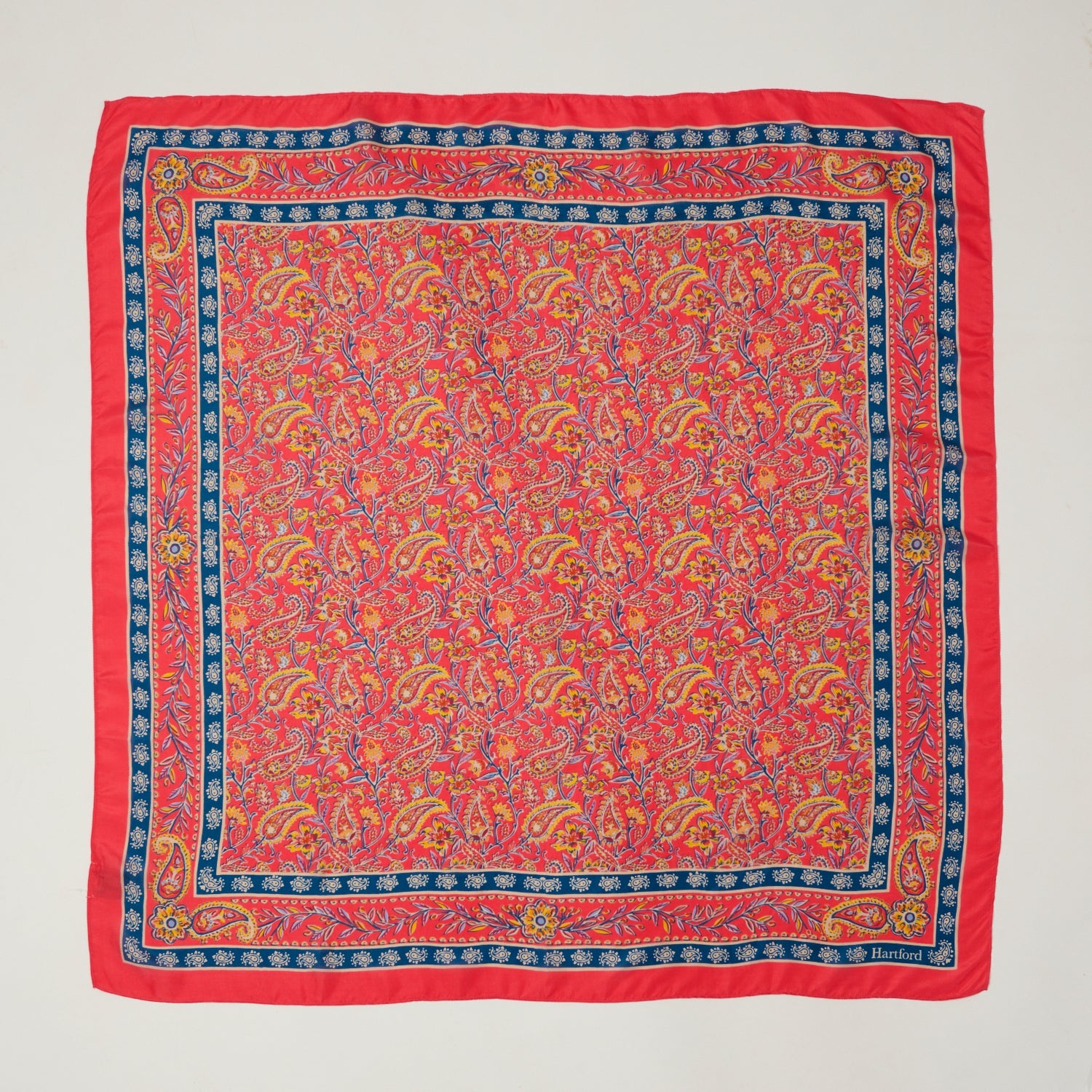 Hartford Bright Paisley Bandana - Red