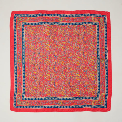 Hartford Bright Paisley Bandana - Red