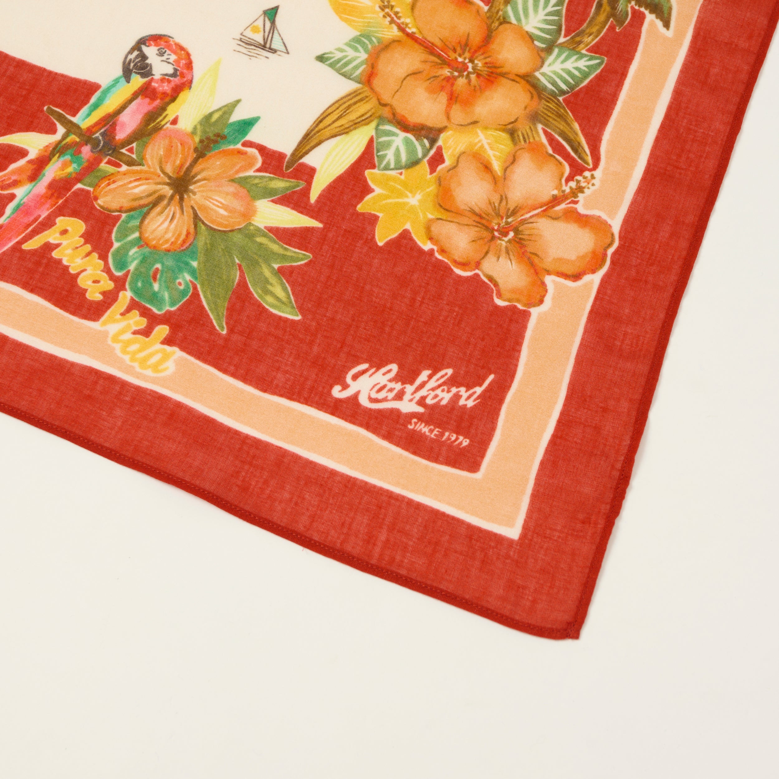 Hartford 'Costa Rica' Souvenir Cotton Bandana - Red