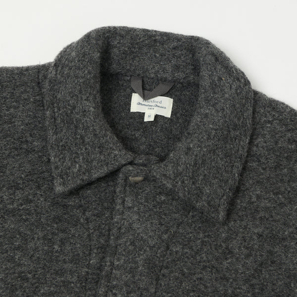 Hartford 'Duane' Knitted Wool Jacket - Charcoal