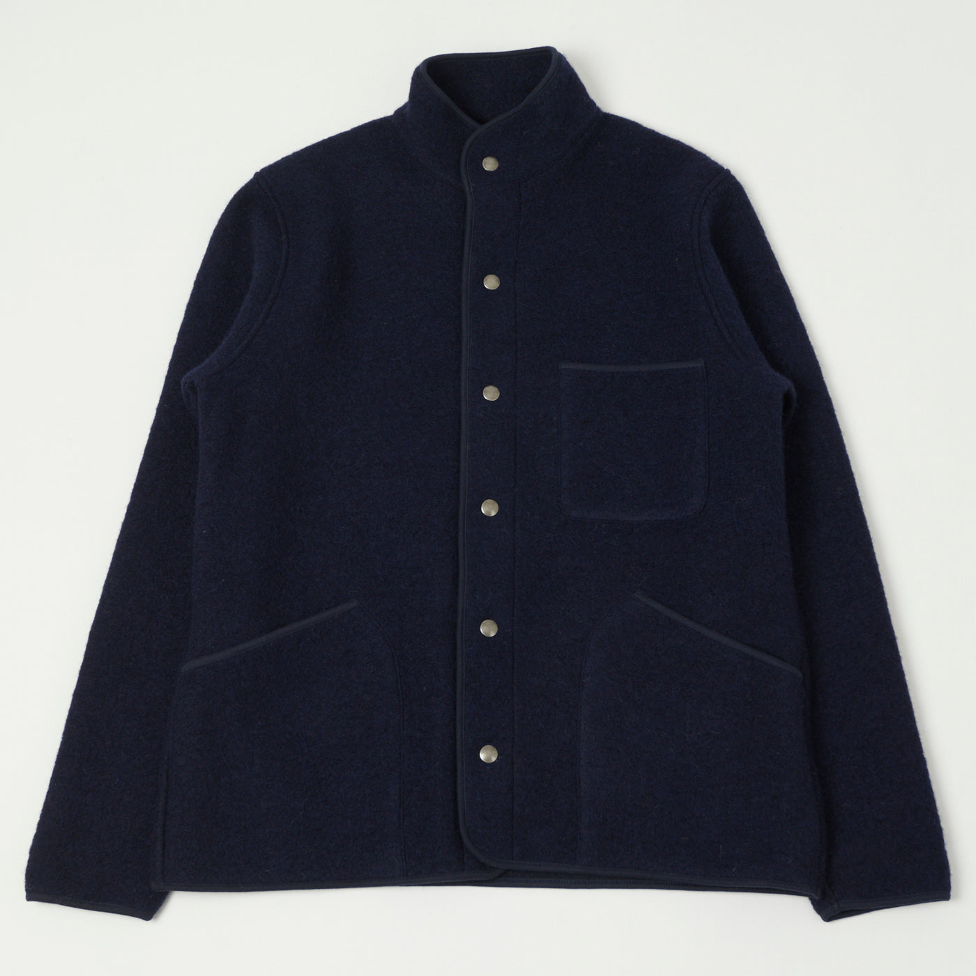 Hartford 'Jason' Knitted Wool Jacket - Navy