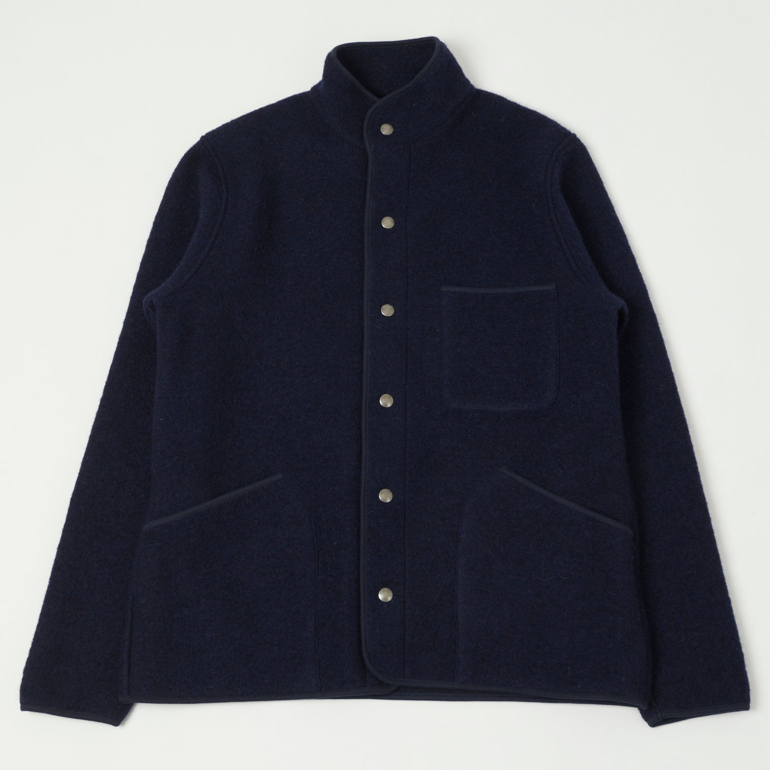 Hartford 'Jason' Knitted Wool Jacket - Navy