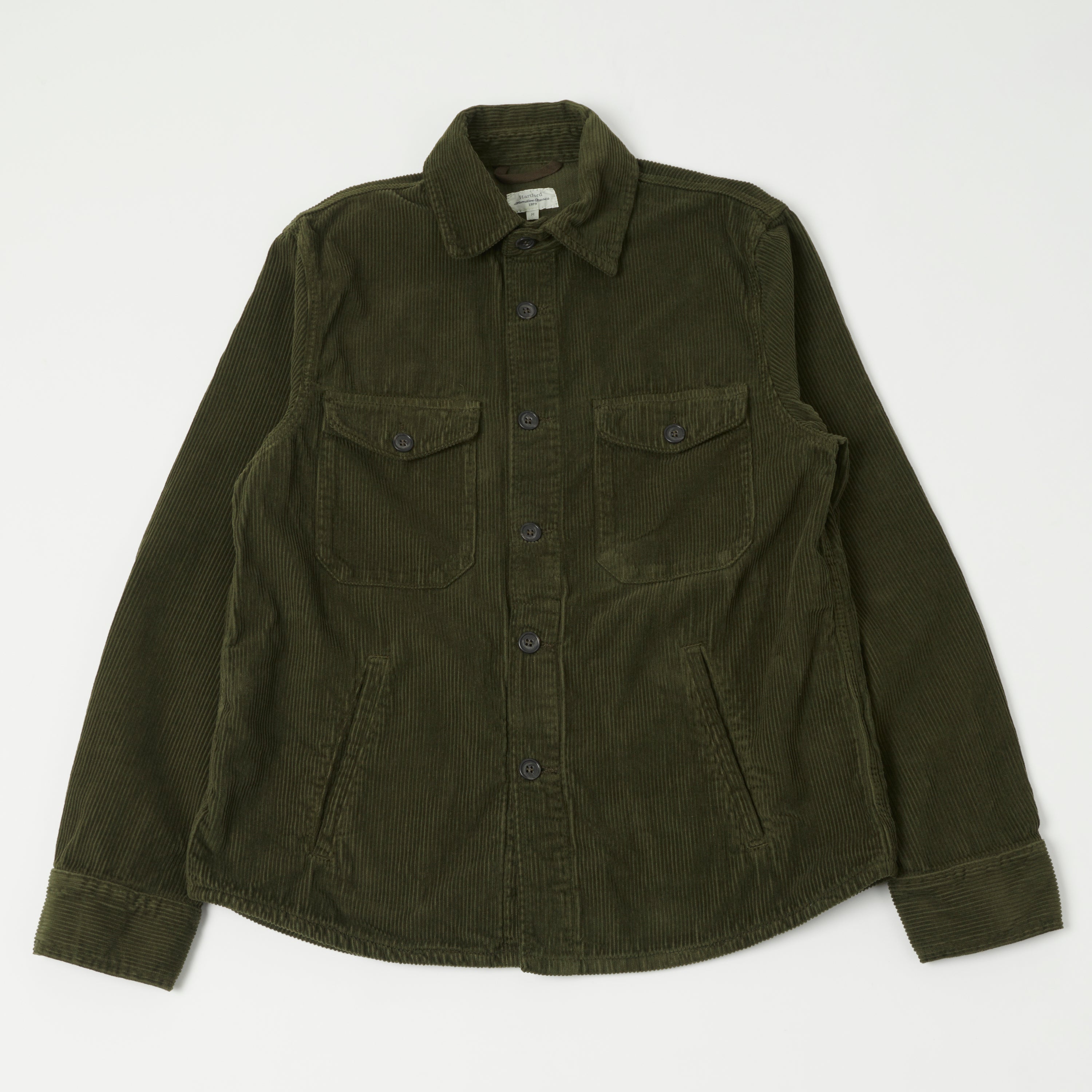 Hartford 'Joyce' Corduroy Work Shirt - Army