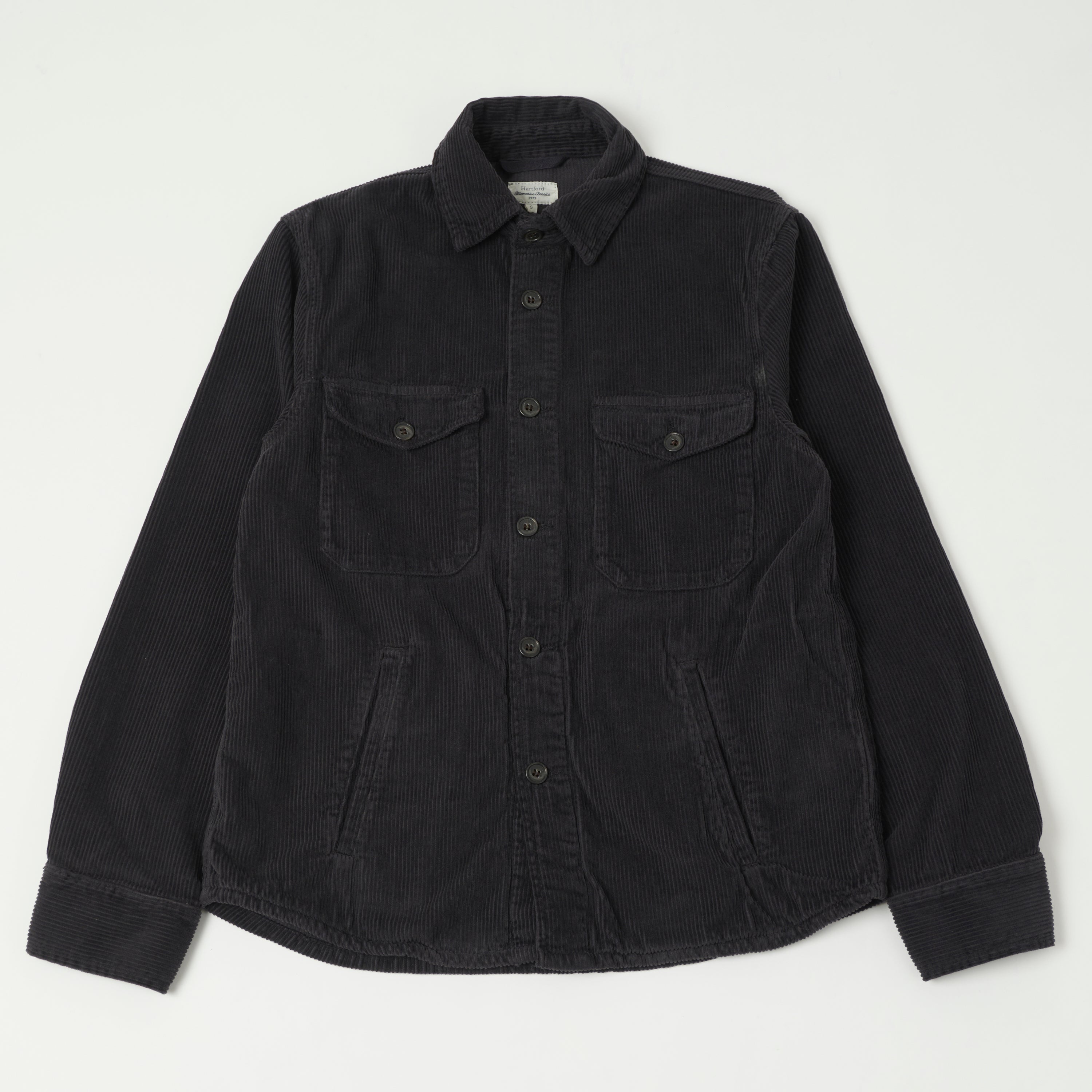 Hartford 'Joyce' Corduroy Work Shirt - Carbone
