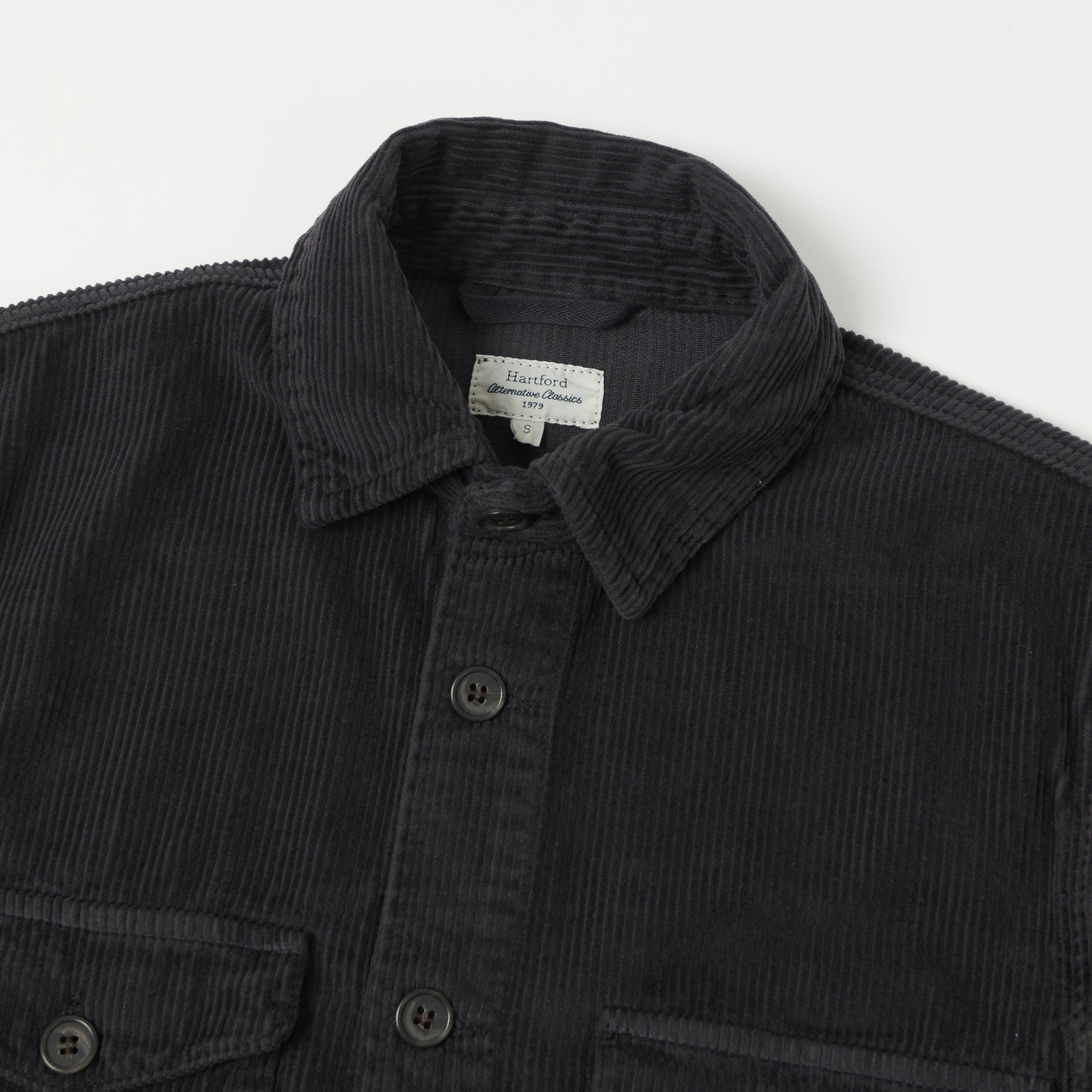 Hartford 'Joyce' Corduroy Work Shirt - Carbone