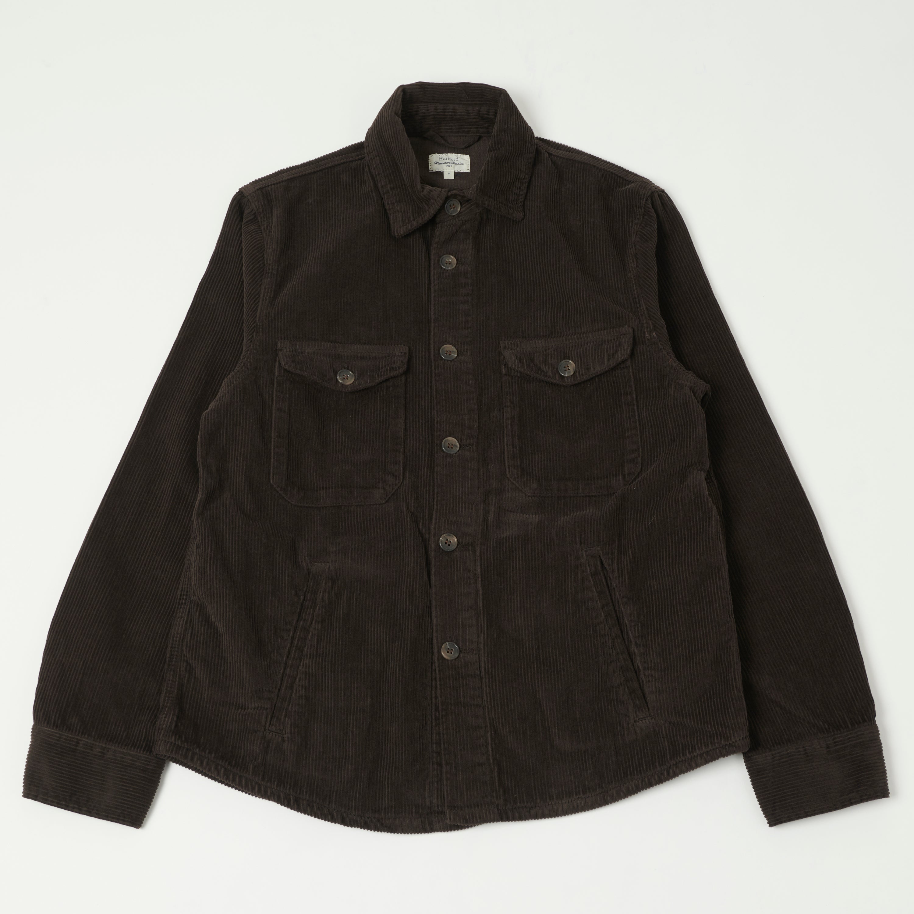 Hartford 'Joyce' Corduroy Work Shirt - Chocolate