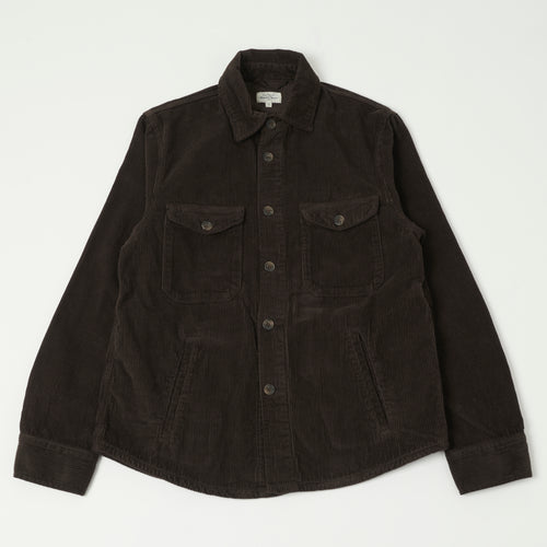 Hartford 'Joyce' Corduroy Work Shirt - Chocolate