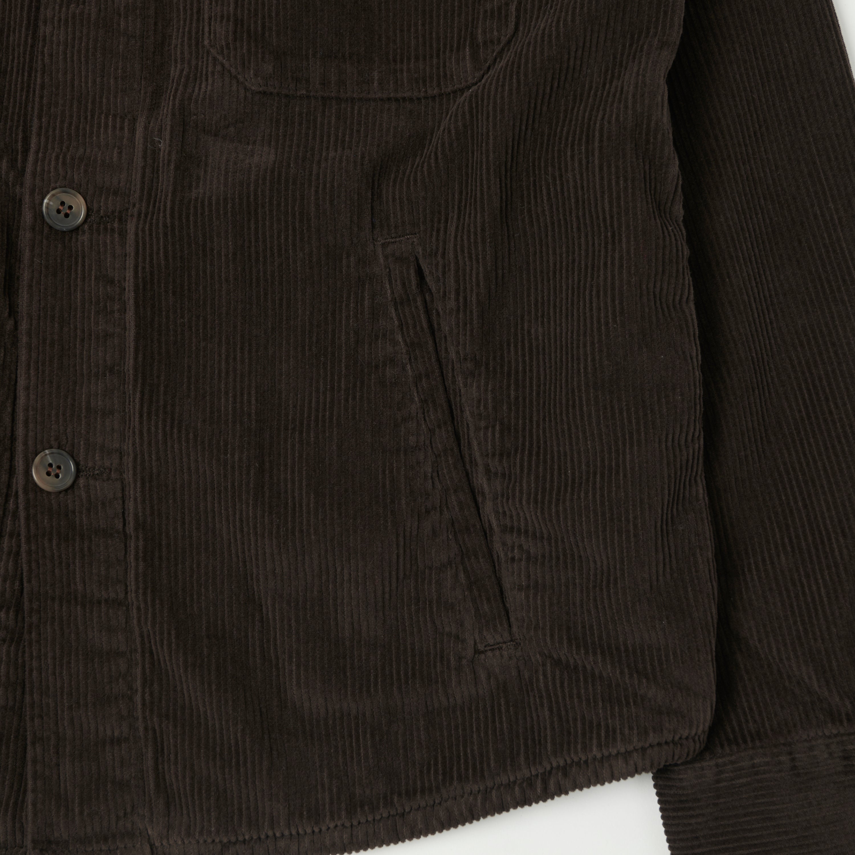 Hartford 'Joyce' Corduroy Work Shirt - Chocolate