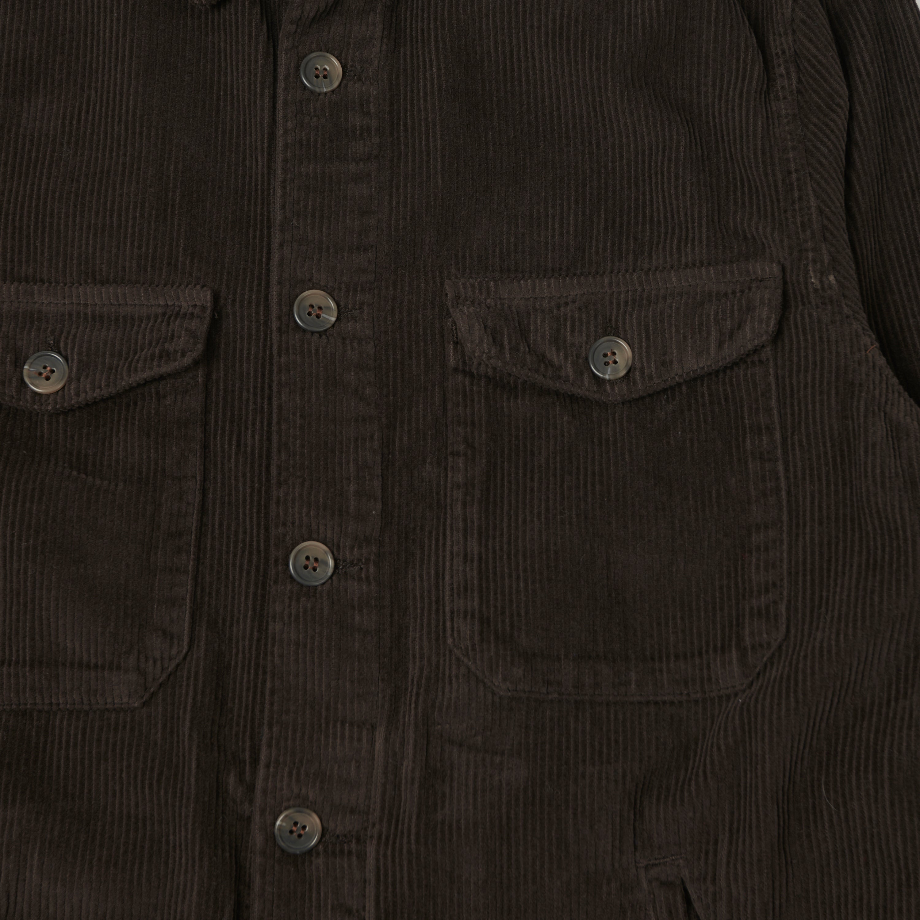 Hartford 'Joyce' Corduroy Work Shirt - Chocolate