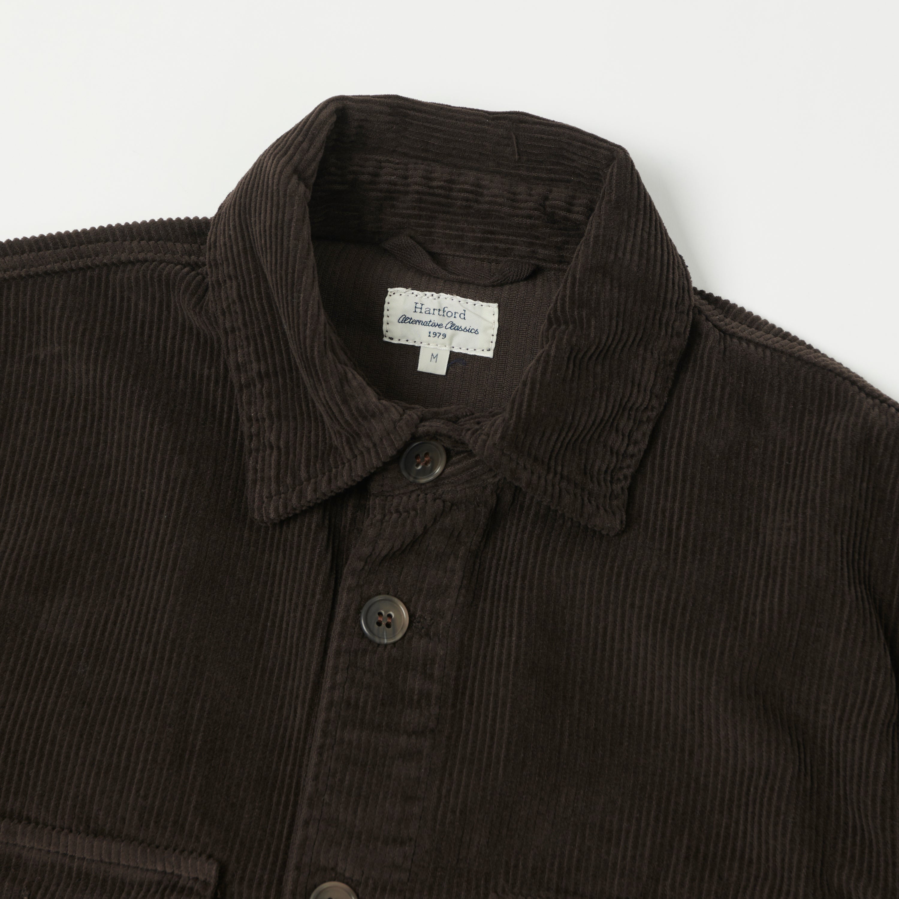 Hartford 'Joyce' Corduroy Work Shirt - Chocolate