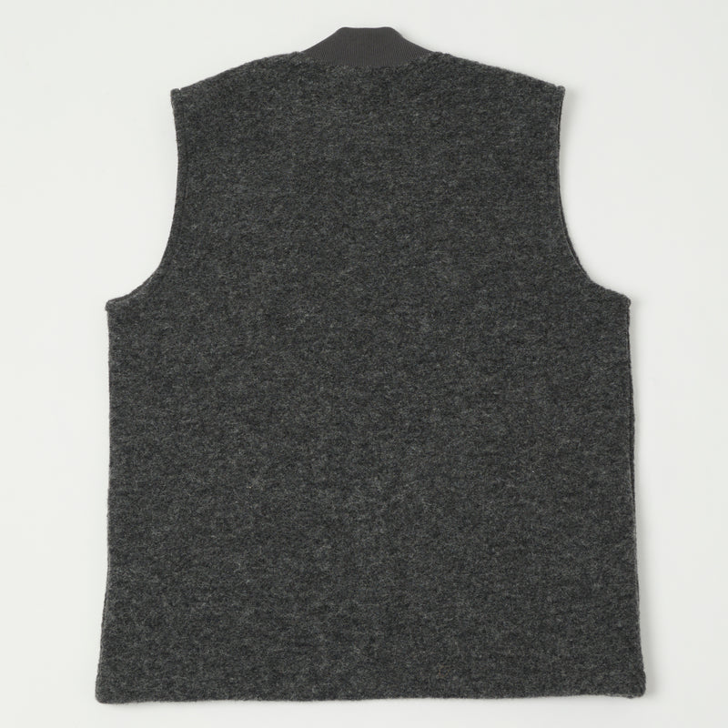 Hartford Knitted Wool Vest - Charcoal