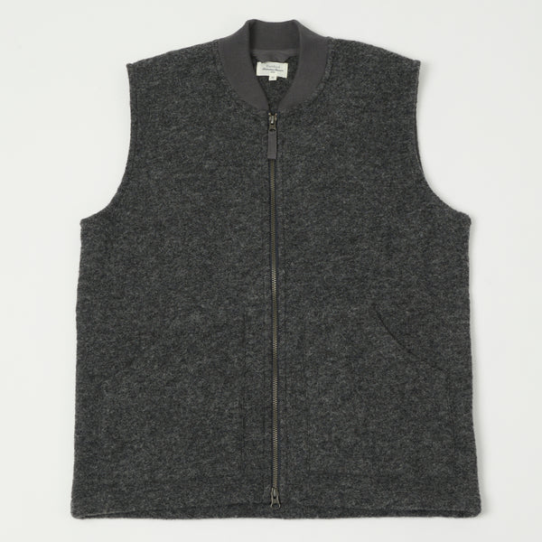 Hartford Knitted Wool Vest - Charcoal