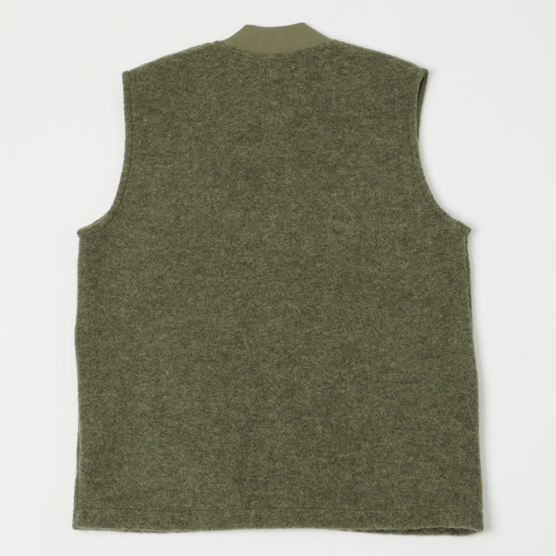 Hartford Knitted Wool Vest - Olive