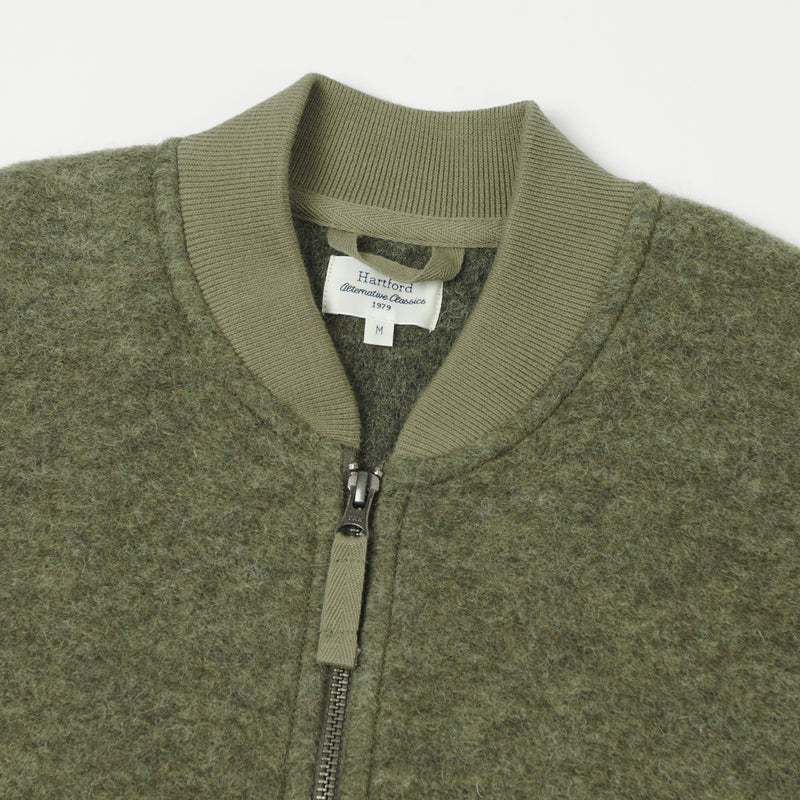 Hartford Knitted Wool Vest - Olive