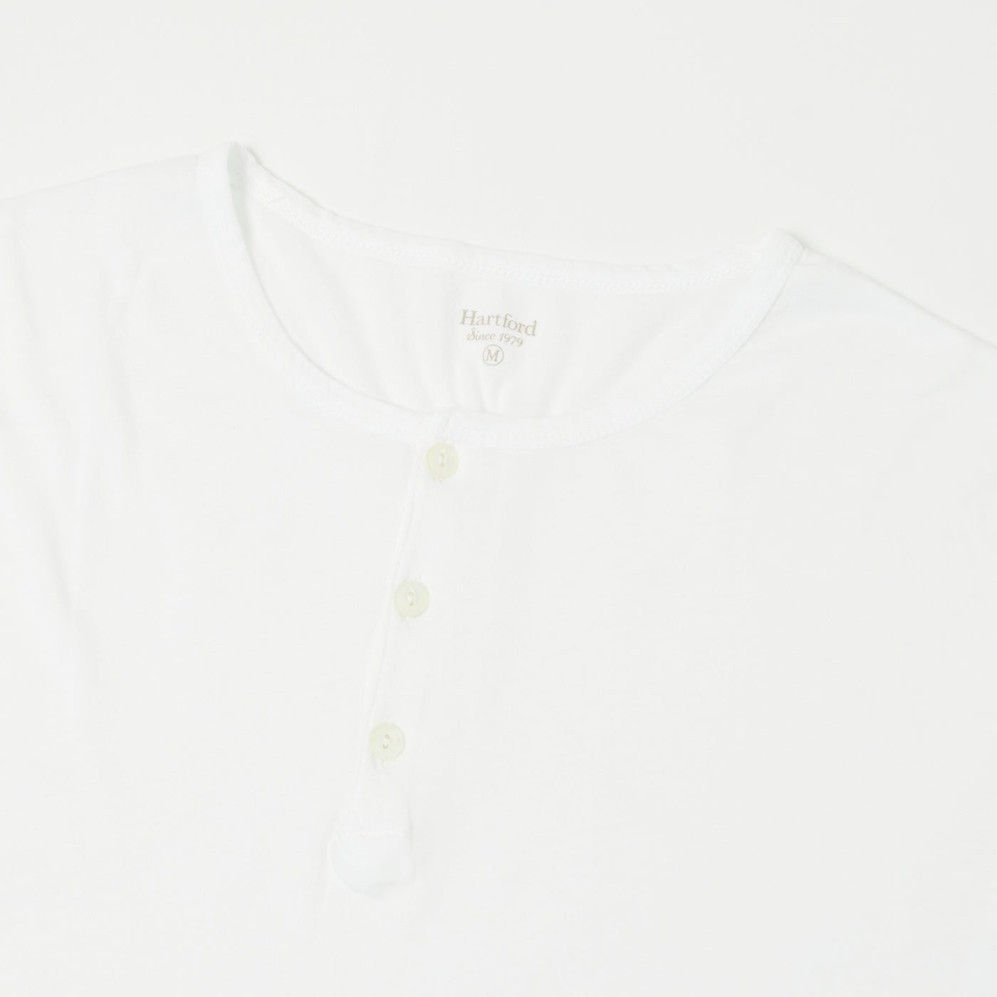 Hartford Lightweight Jersey Henley - White