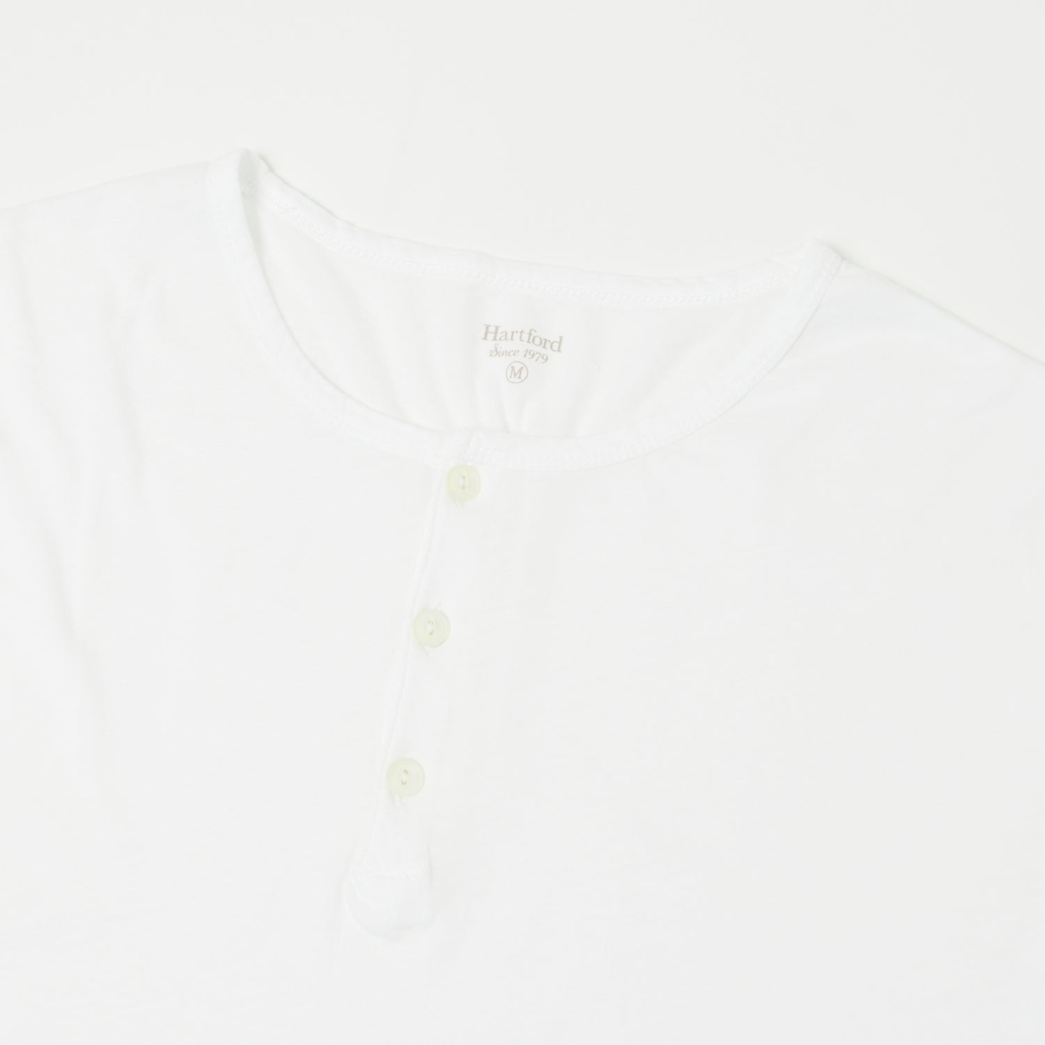 Hartford Lightweight Jersey Henley - White