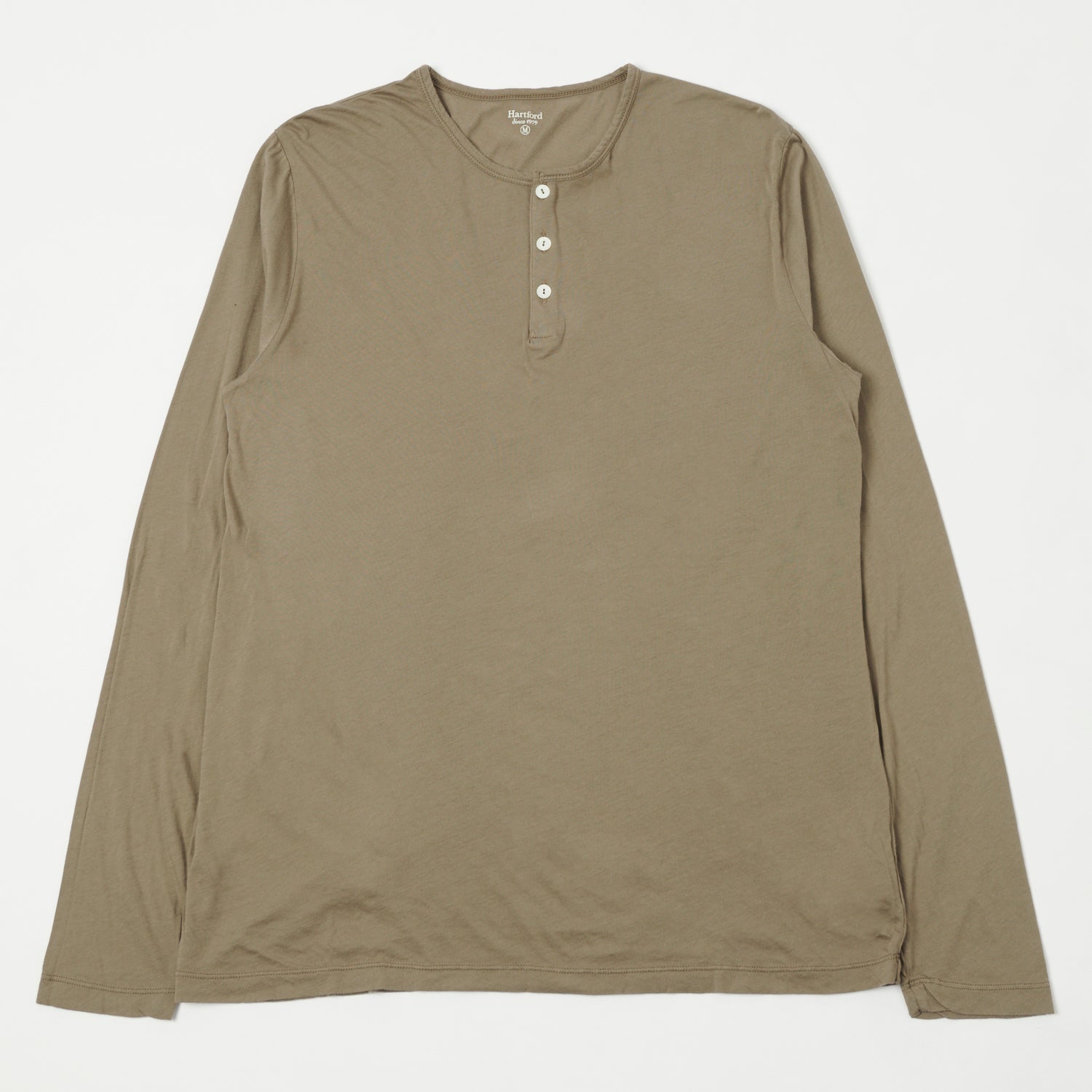 Hartford Lightweight Jersey Henley - Safari