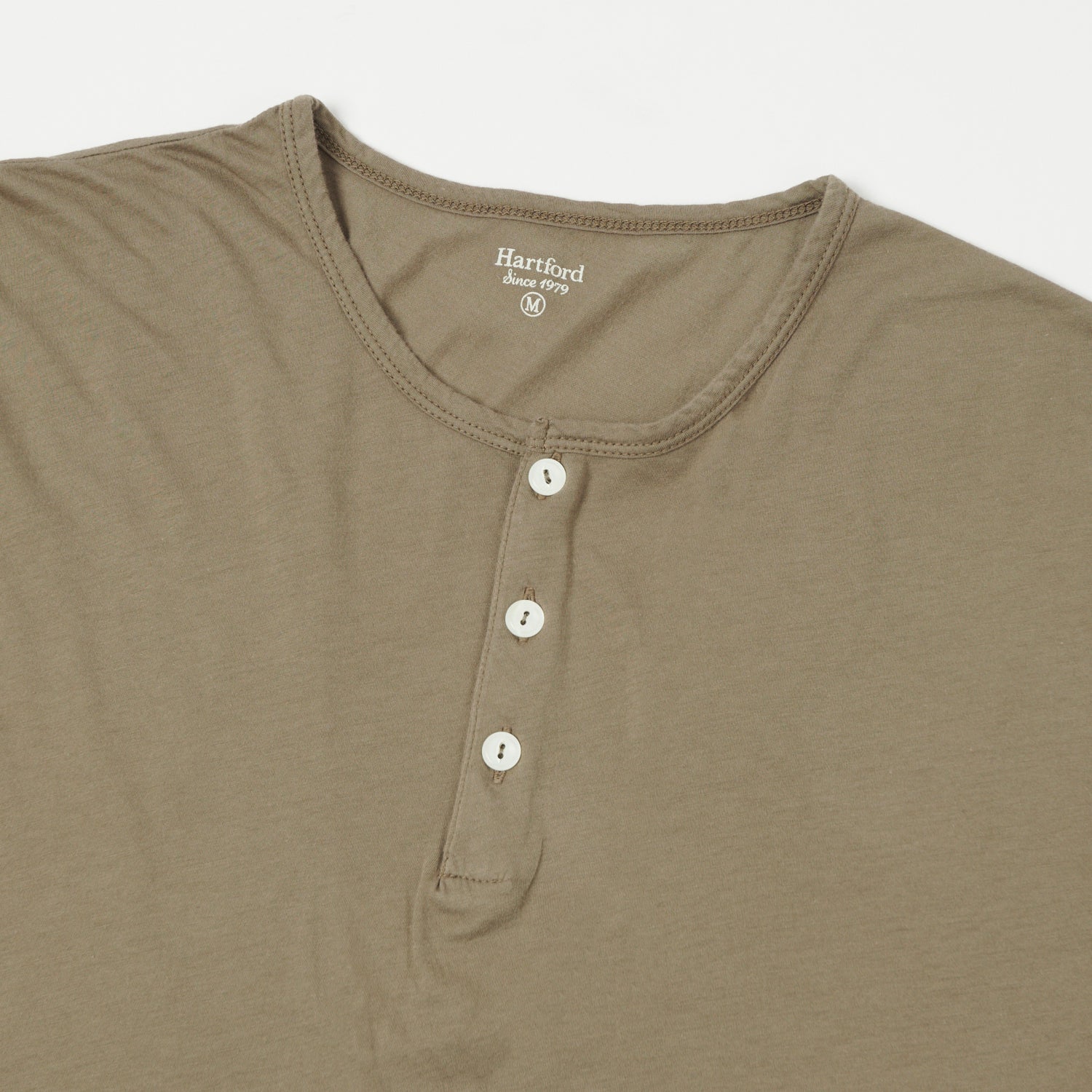 Hartford Lightweight Jersey Henley - Safari
