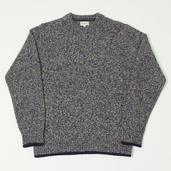 Hartford 'Marl' Crew Knitted Sweater - Indigo Marl