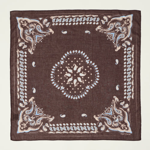 Hartford Paisley Cotton Bandana - Wood