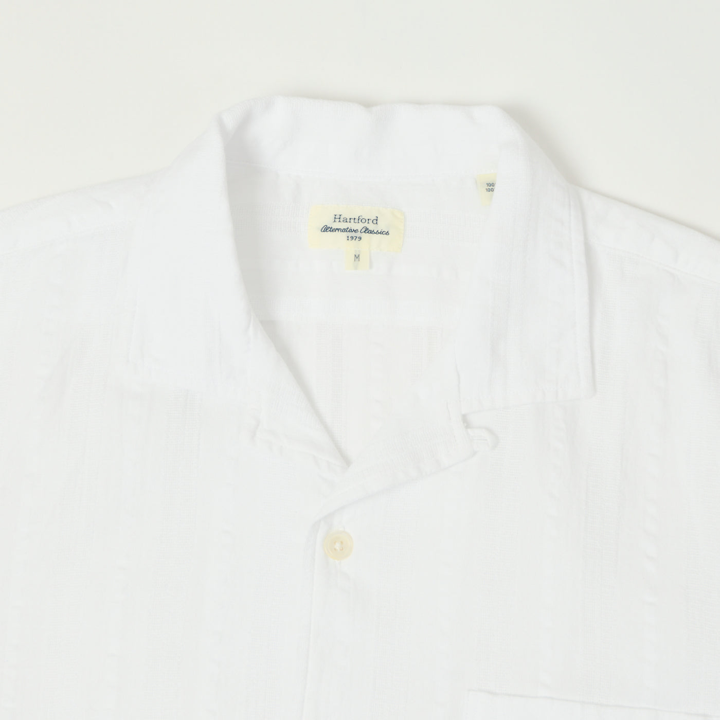 Hartford 'Palm' Camp Collar Shirt - White