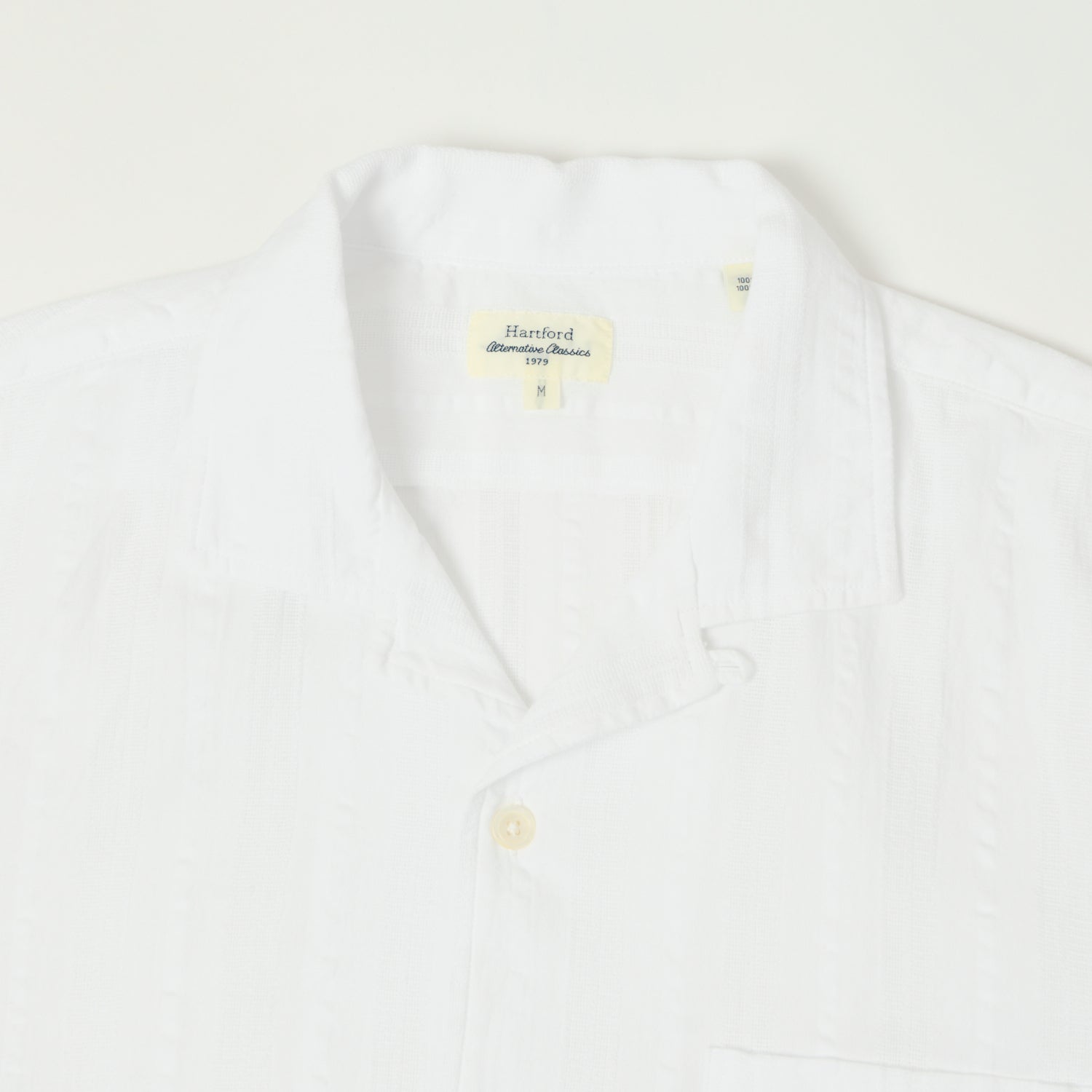 Hartford 'Palm' Camp Collar Shirt - White