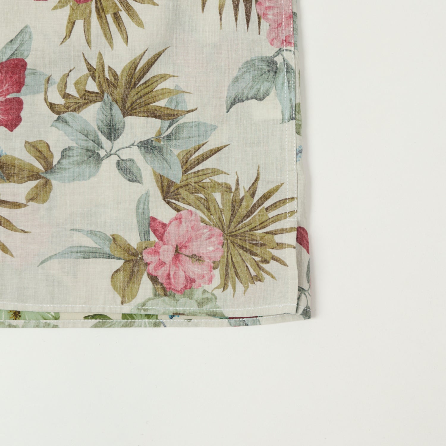 Hartford 'Palm' Camp Collar Hawaiian Shirt - Stone