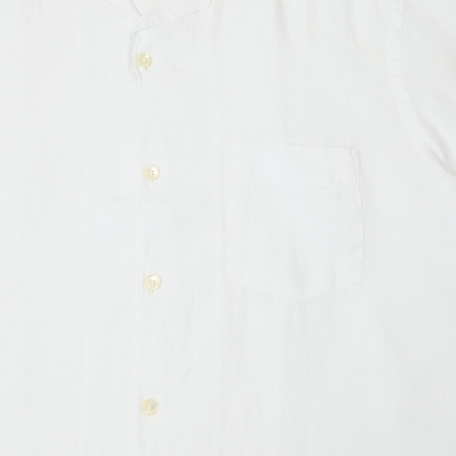Hartford 'Palm' Camp Collar Linen Shirt - White