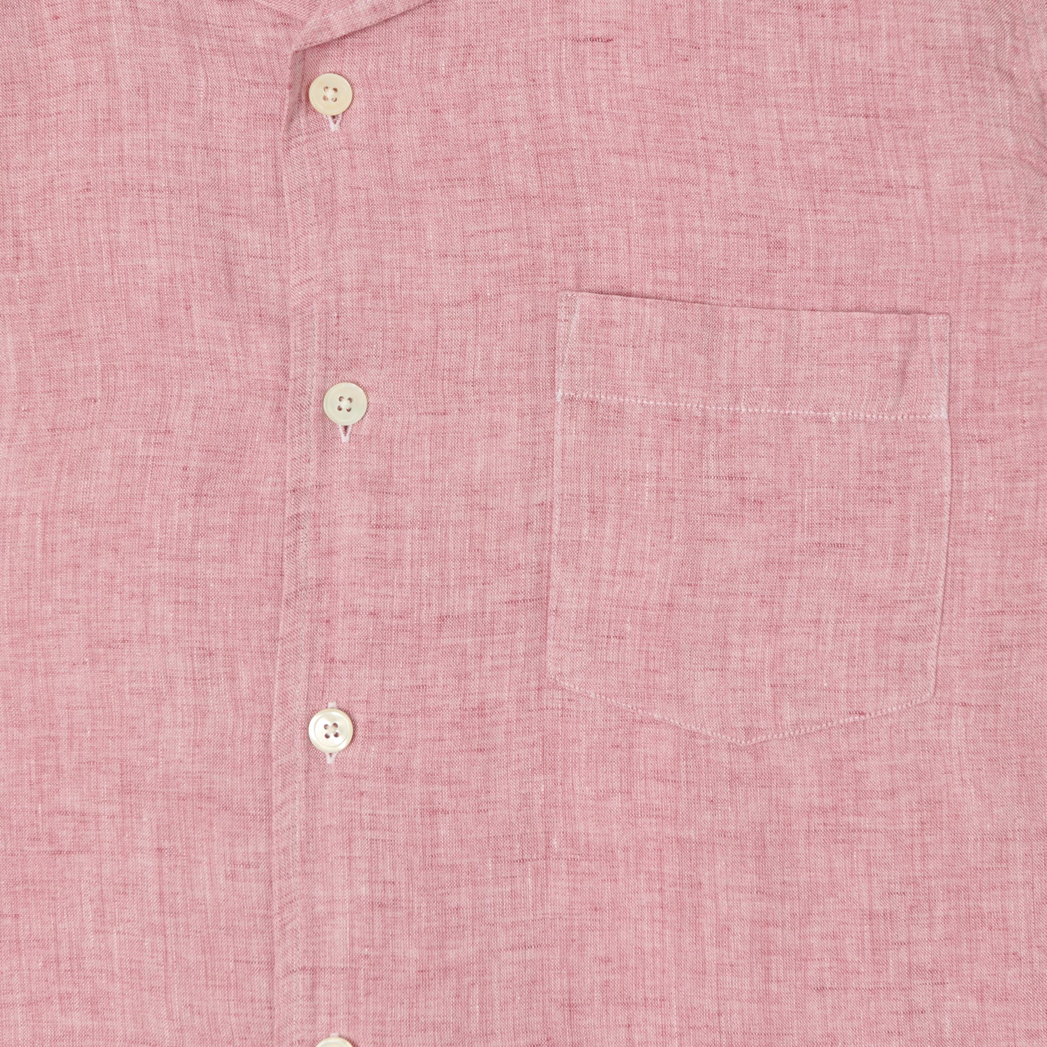 Hartford 'Palm' Camp Collar Linen Shirt - Pink