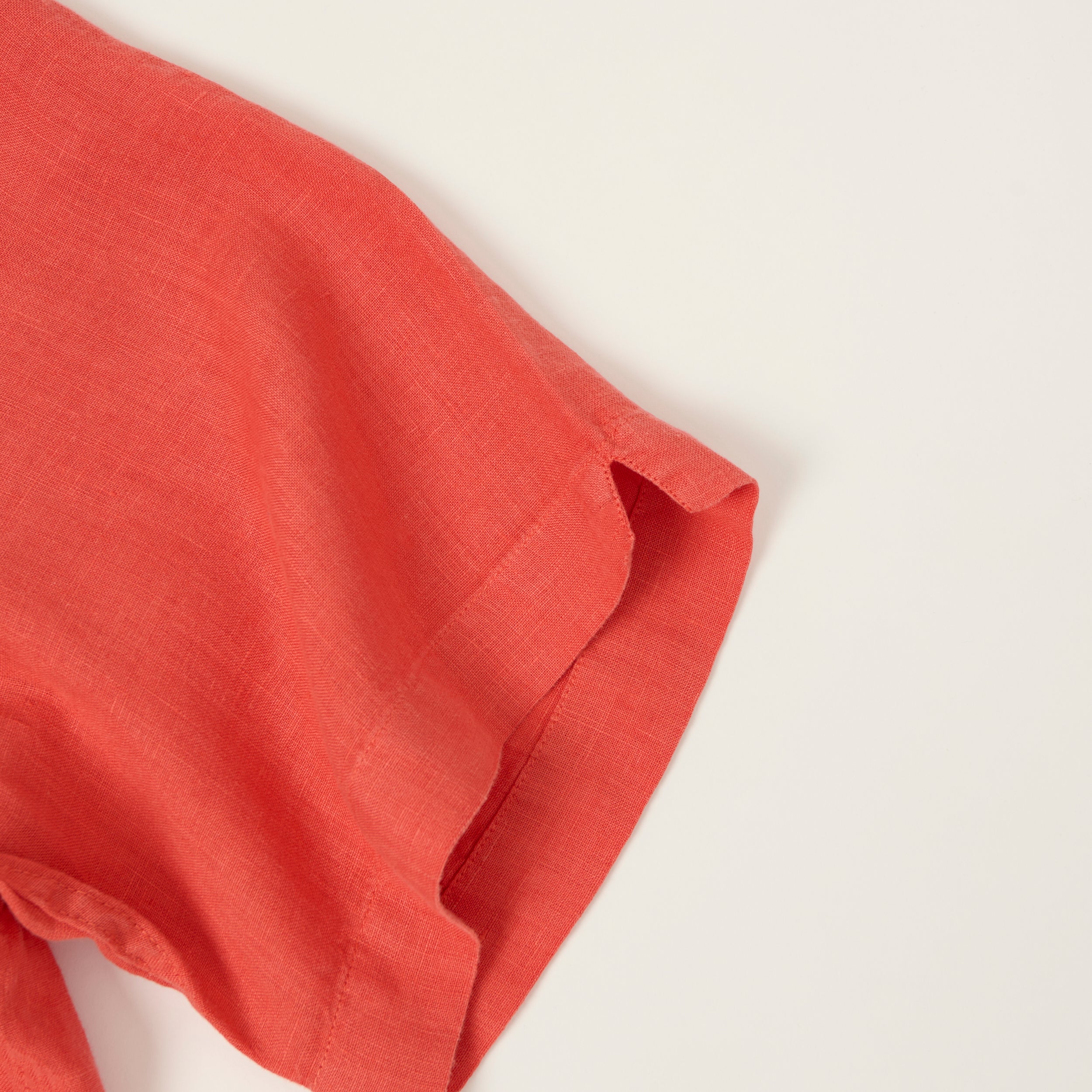 Hartford 'Palmito' Short Sleeve Summer Shirt - Faded Tomato