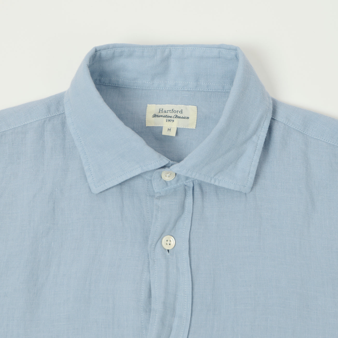 Hartford 'Paul' Linen Shirt - Bleach Blue