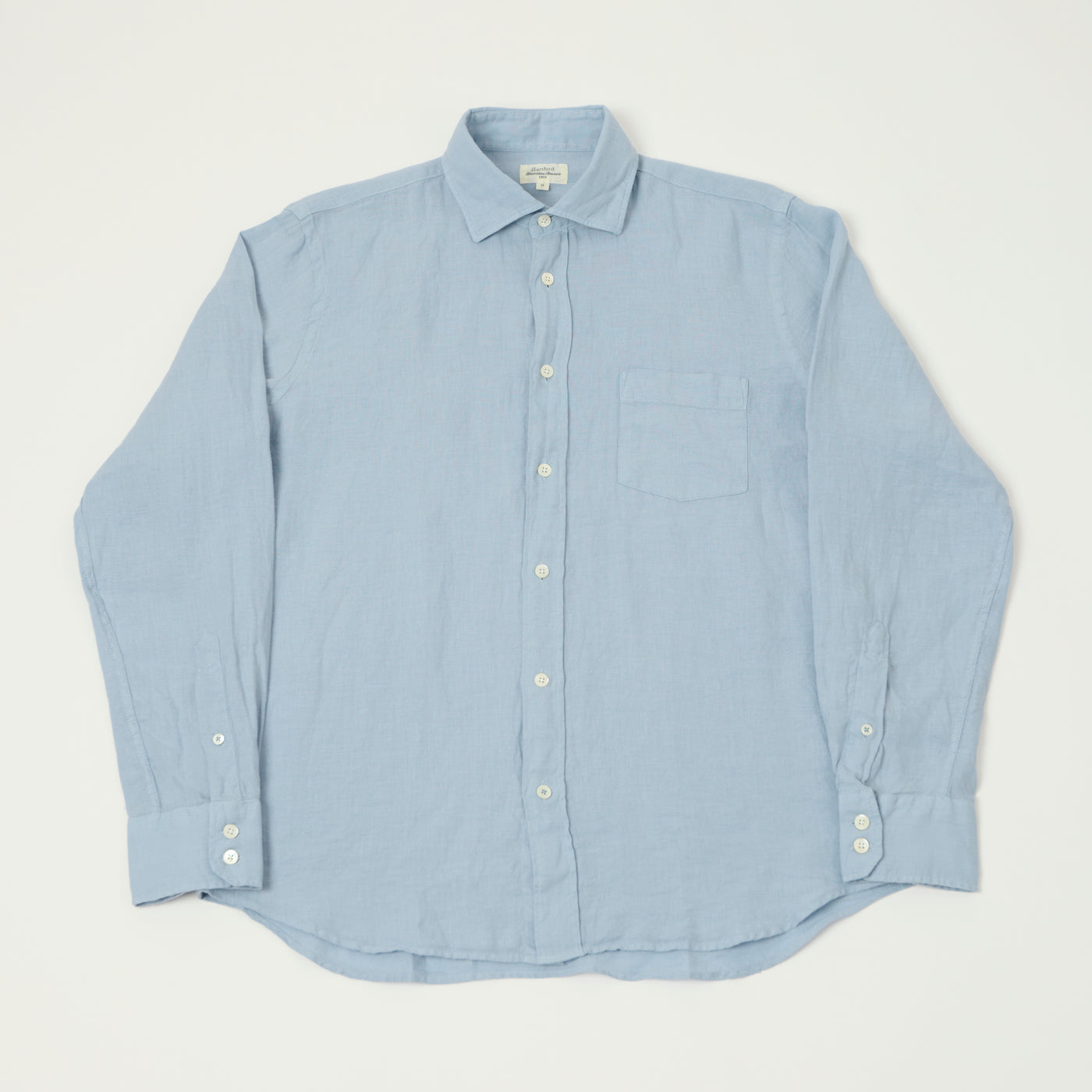 Hartford 'Paul' Linen Shirt - Bleach Blue
