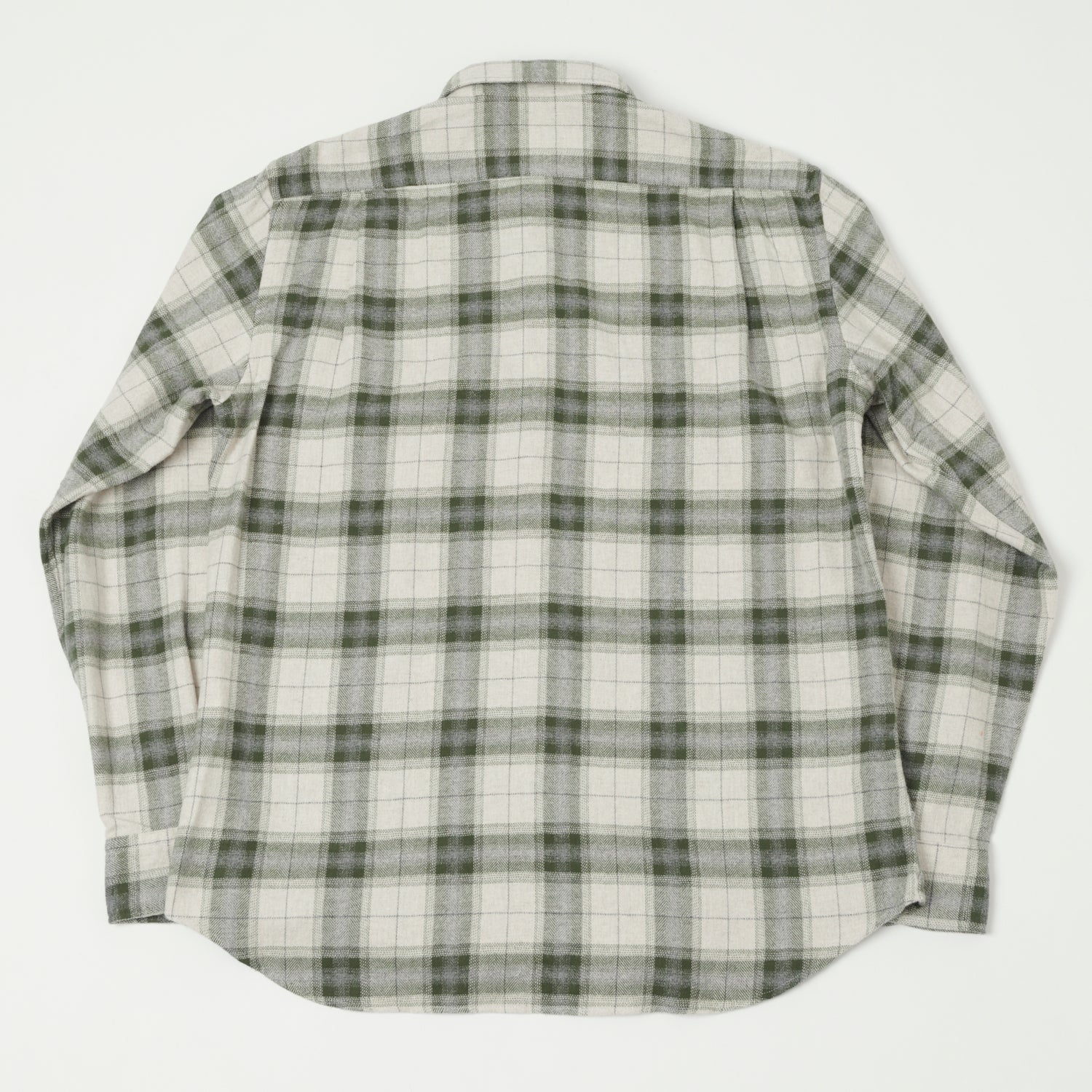 Hartford 'Pocket' Flannel Check Shirt - Green Check