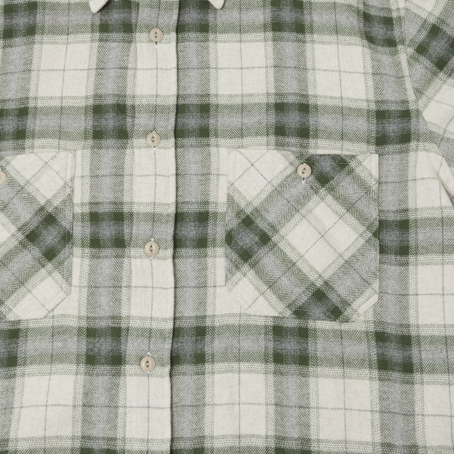 Hartford 'Pocket' Flannel Check Shirt - Green Check