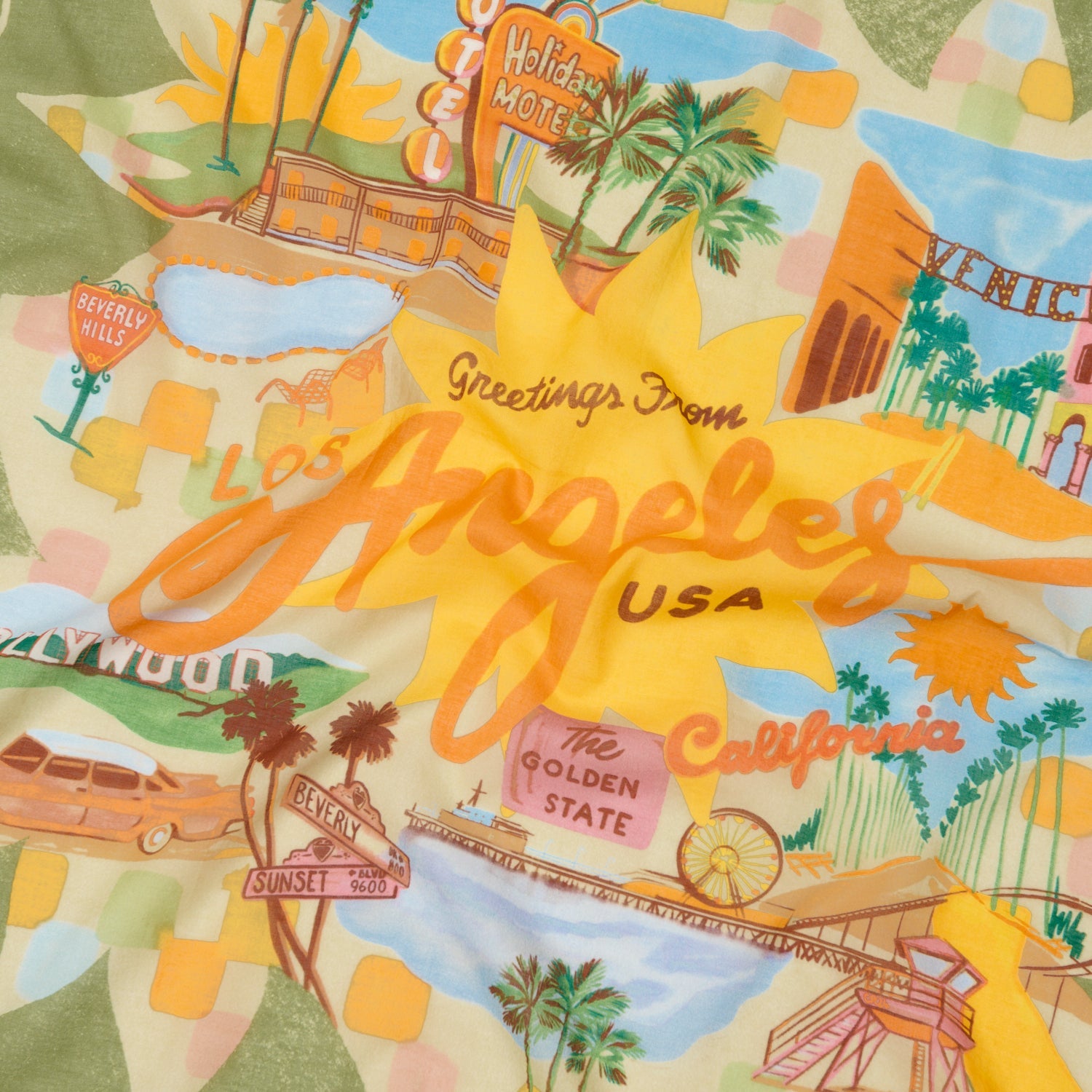 Hartford 'From Los Angeles' Souvenir Bandana - Olive