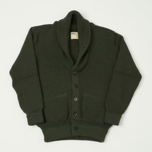 Heimat 'Eiger' Shawl Collar Cardigan - Military Green